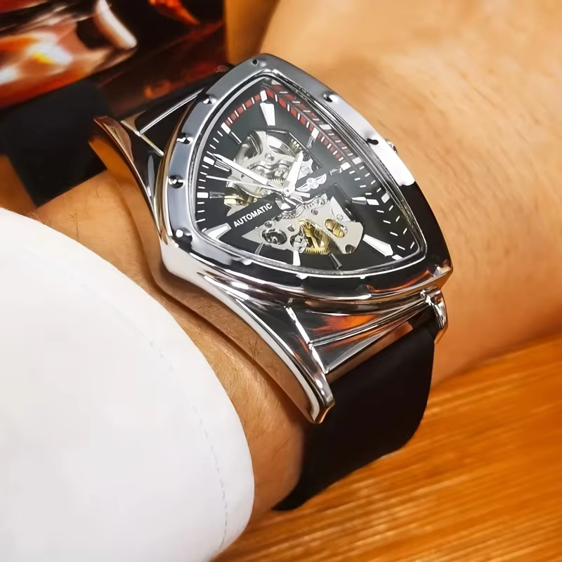 Luxury Watch Rubber Strap - Reloj Mecánico Militar de Lujo para
