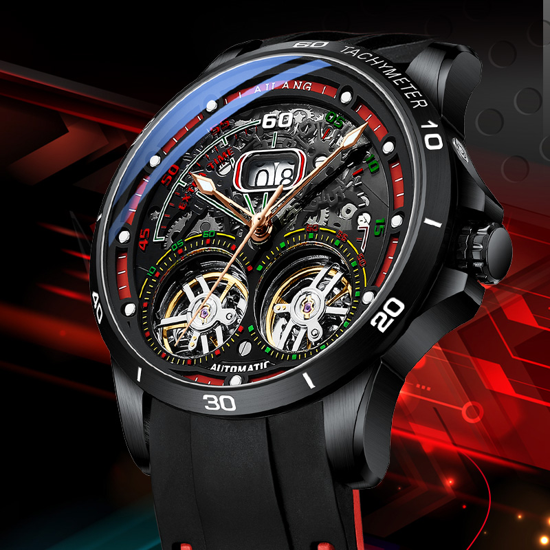 Luxury Watch Hublot - Reloj Mecánico Automático de Doble Tourbillon