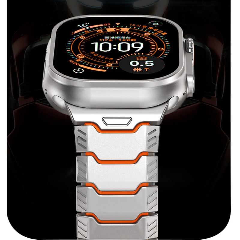 Luxury Watch Rubber Strap - Correa de Titanio y Goma para