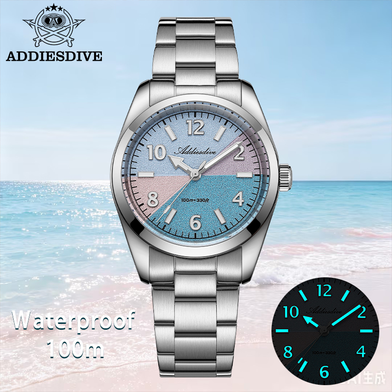 Luxury Watch Travel Case - Reloj ADDIESDIVE de cristal de zafiro