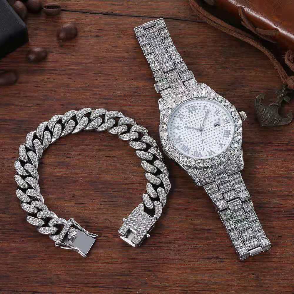 Luxury Watch Miami - Conjunto combinado de reloj y pulsera