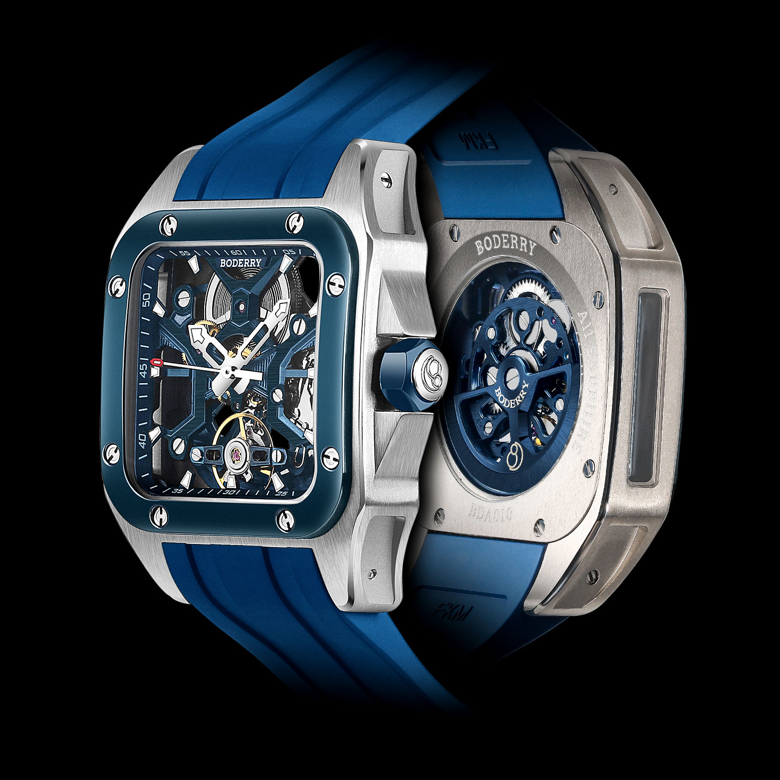 Luxury Watch Rubber Strap - BODERRY-relojes de esqueleto para hombre, reloj
