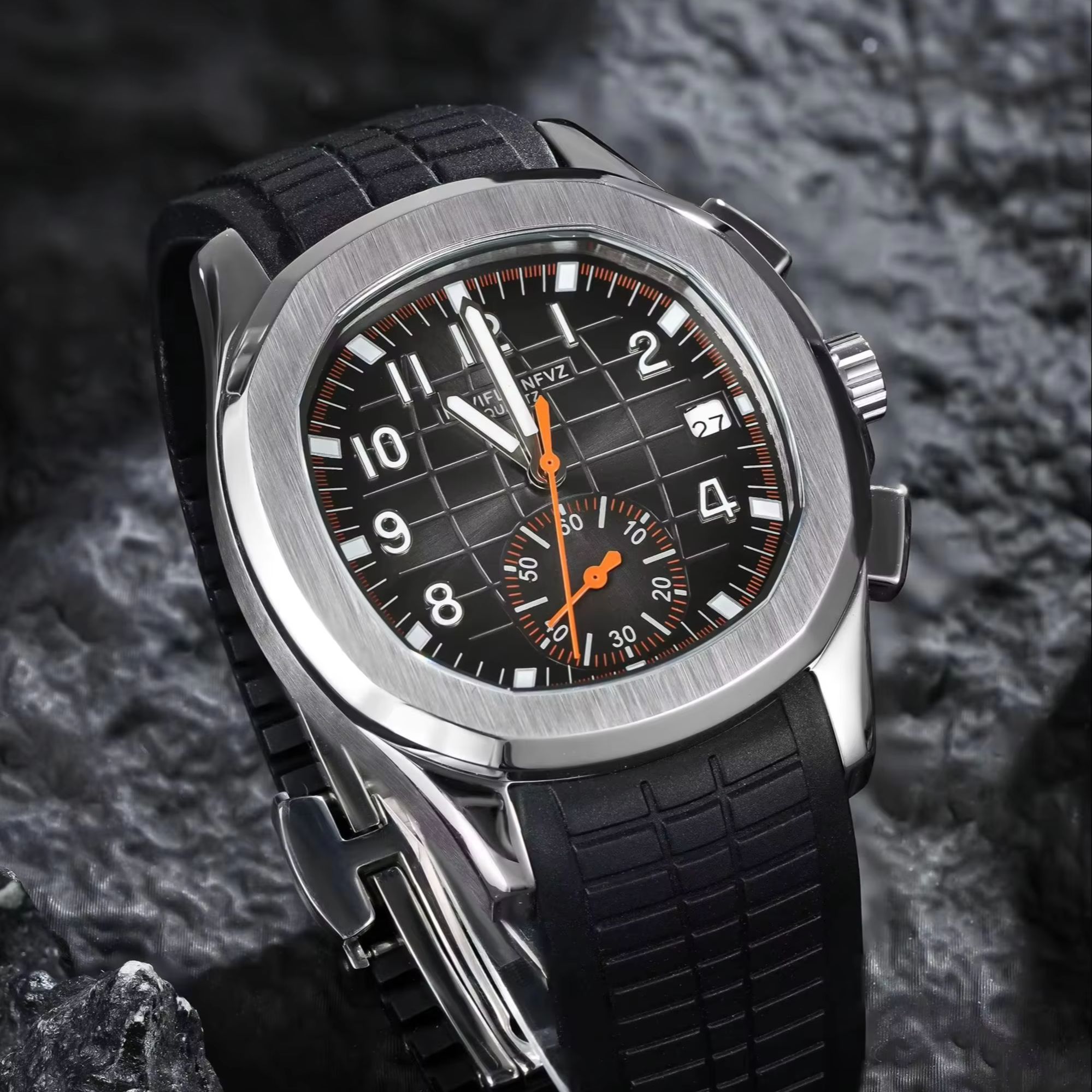 Luxury Watch Rubber Strap - Reloj de lujo para hombre de