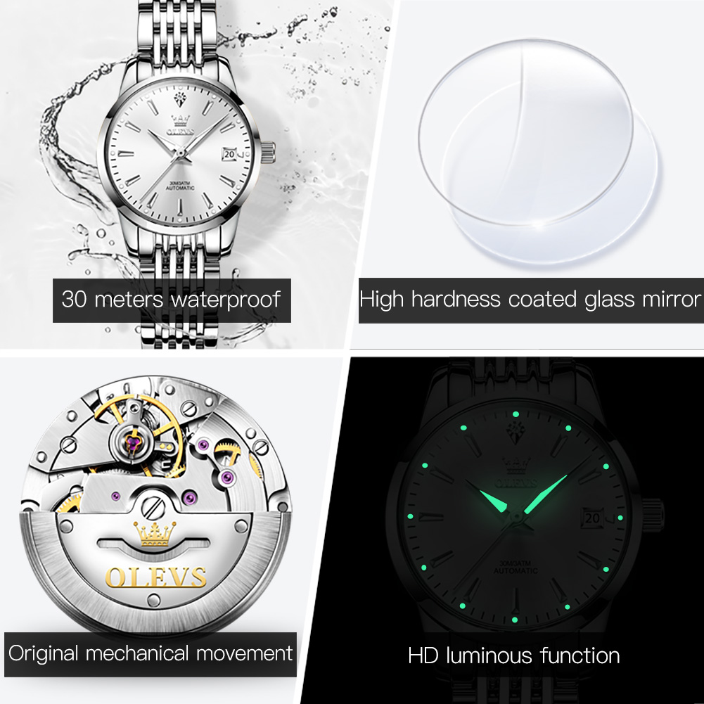 OLEVS 6635 reloj mecánico para - Luxury Watch Cheap reseña y precio