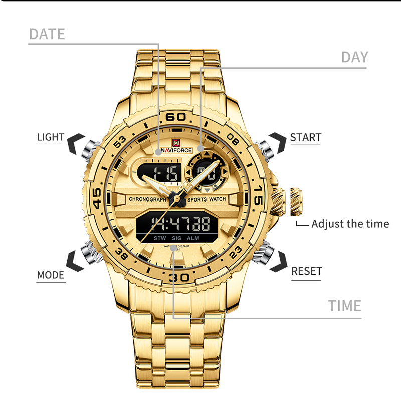 NAVIFORCE relojes de cuarzo pa - Luxury Watch Trading reseña y precio