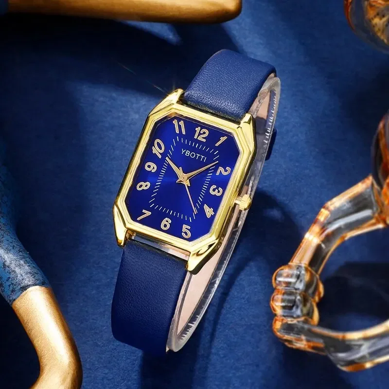 Relojes cuadrados de lujo a la - Luxury Watch With Leather Strap reseña y precio