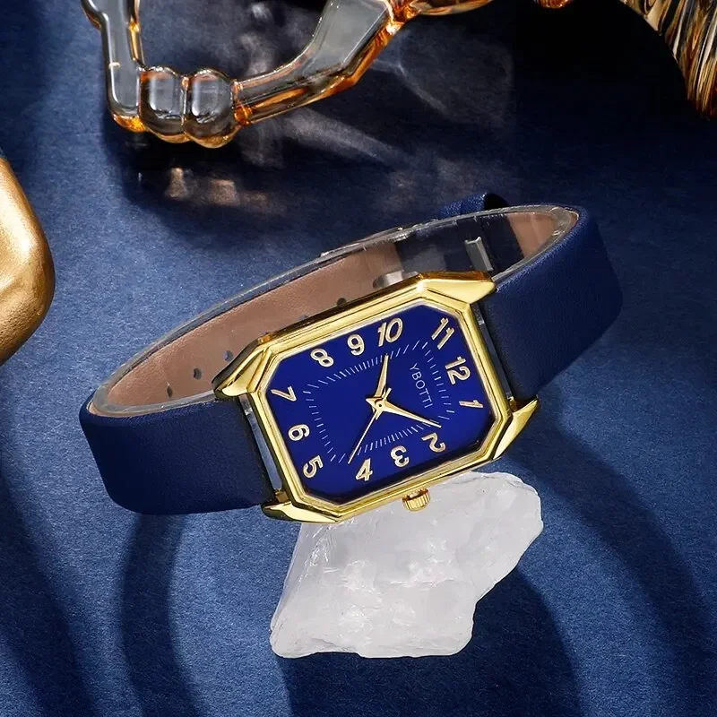 Relojes cuadrados de lujo a la - Luxury Watch With Leather Strap reseña y precio