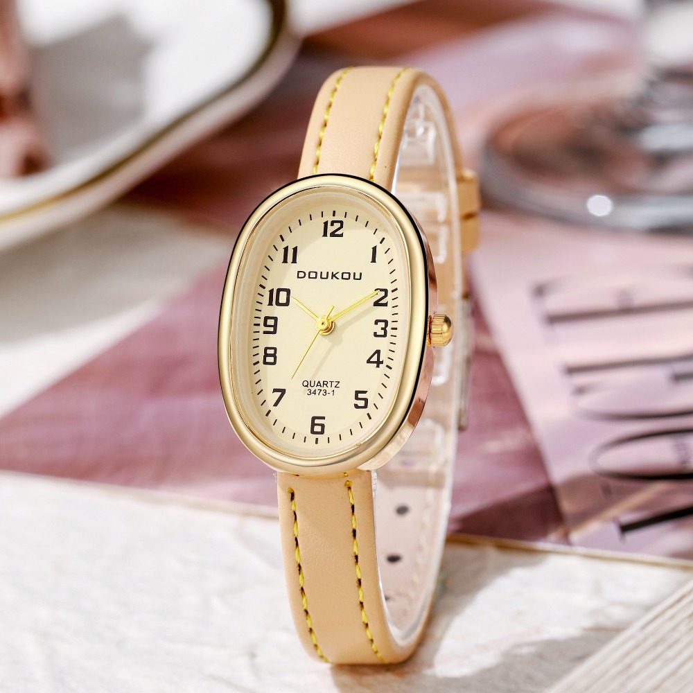Relojes de lujo con esfera ova - Luxury Watch With Leather Strap reseña y precio