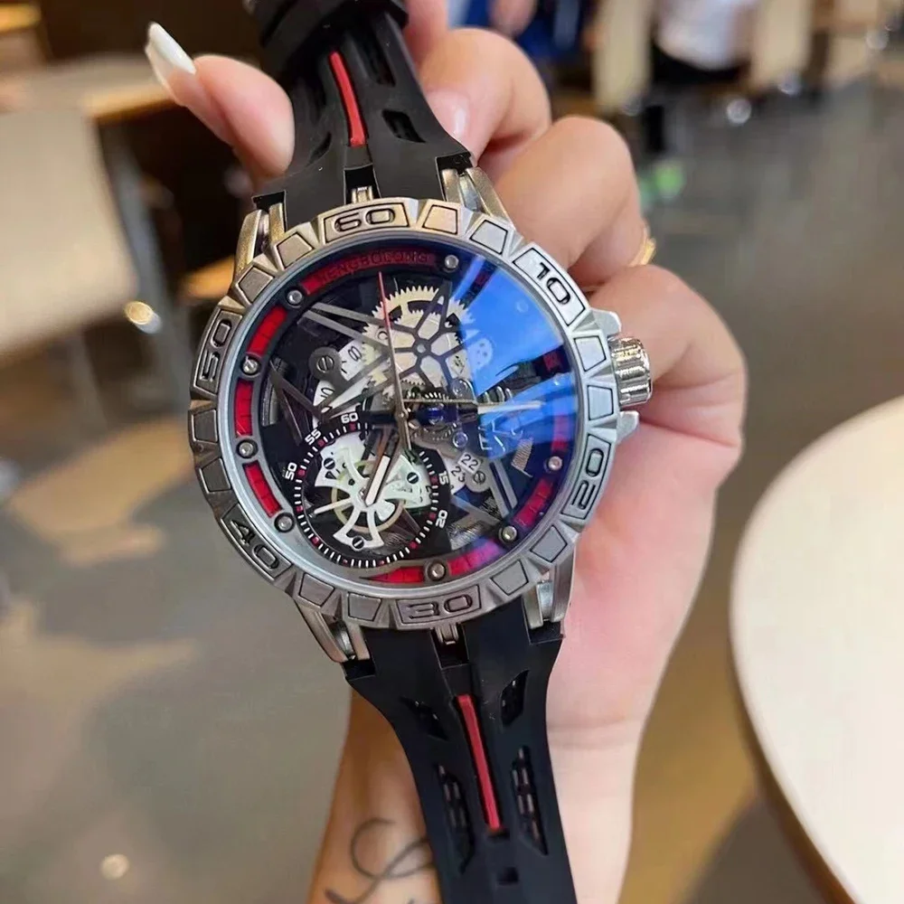 Relojes de cuarzo 3D para homb - Luxury Watch Rubber Strap reseña y precio