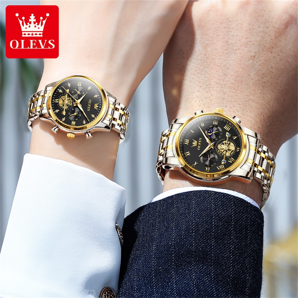 OLEVS-reloj de cuarzo para par - Luxury Watch Cheap reseña y precio