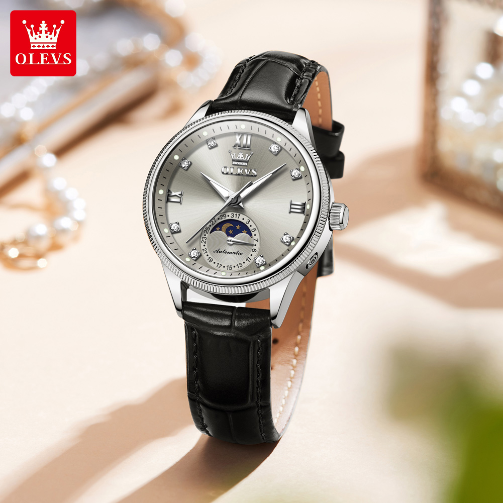 OLEVS fase lunar relojes de mo - Luxury Watch Cheap reseña y precio
