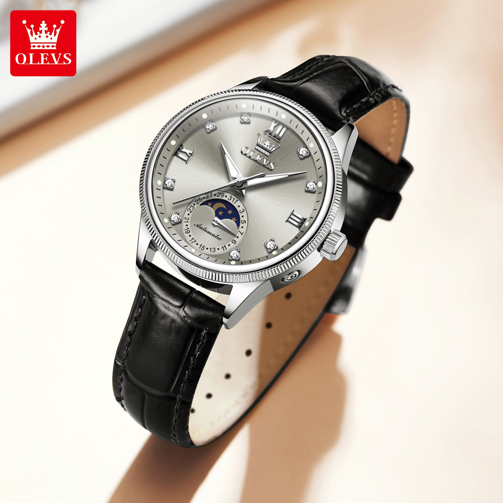 OLEVS fase lunar relojes de mo - Luxury Watch Cheap reseña y precio