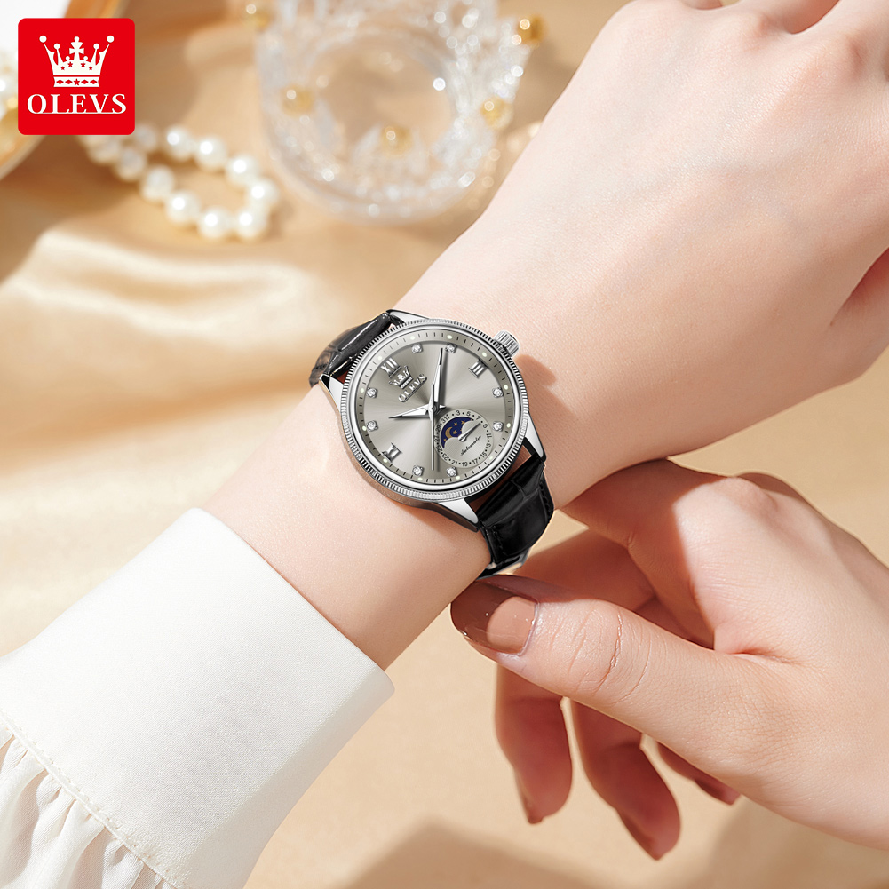 OLEVS fase lunar relojes de mo - Luxury Watch Cheap reseña y precio