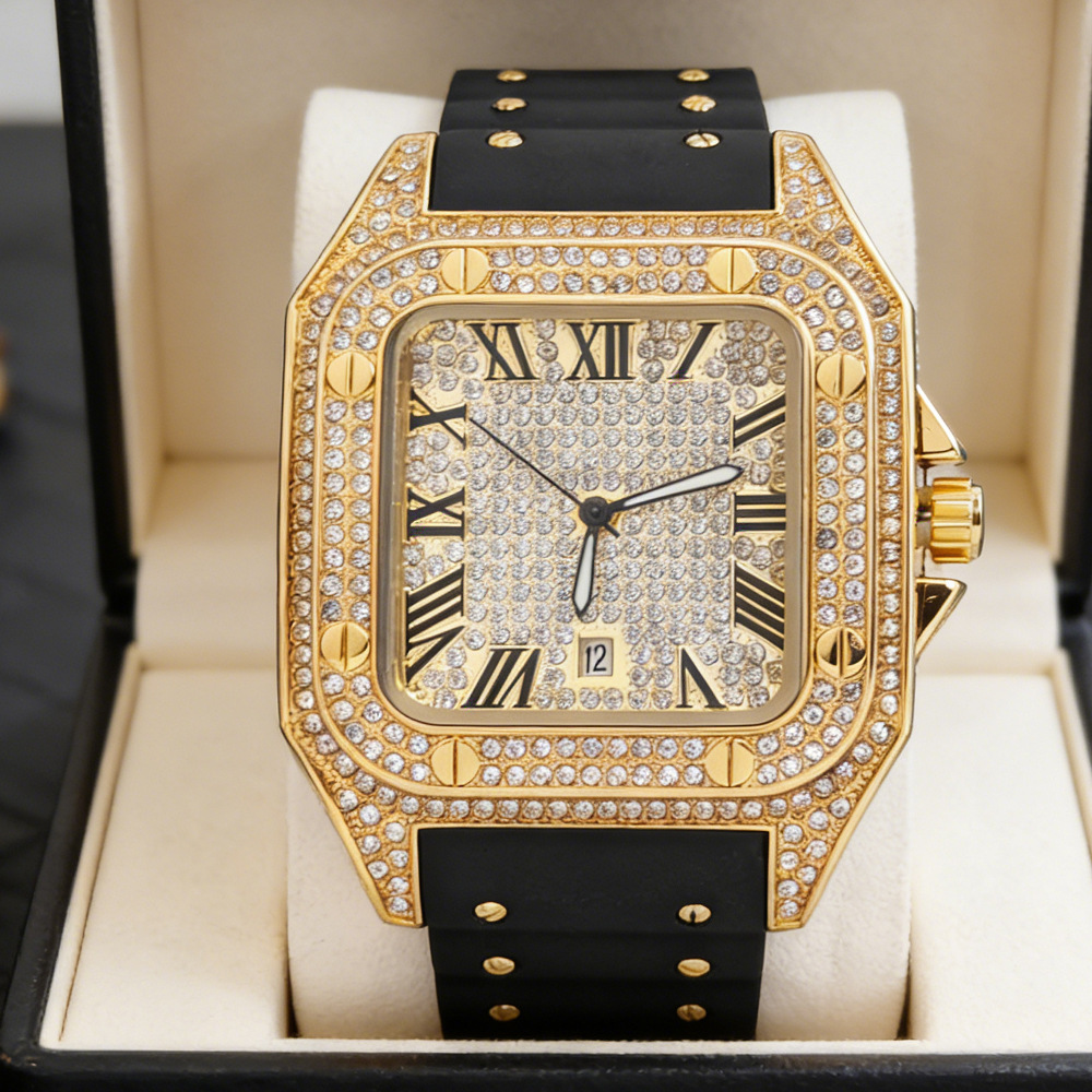 Reloj de Cuarzo Cuadrado de Mo - Luxury Watch Rubber Strap reseña y precio