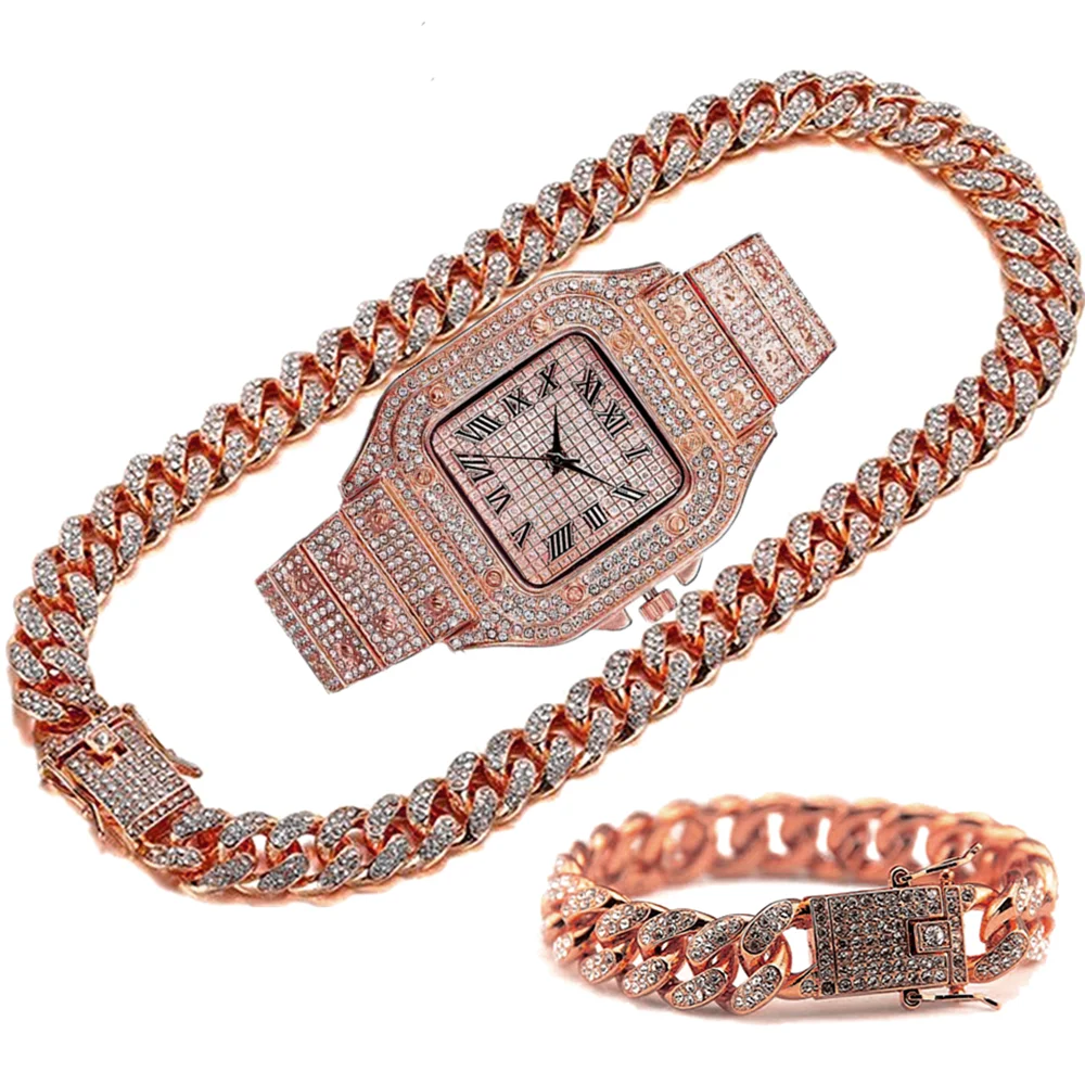 Cadena helada de lujo para hom - Luxury Watch Miami reseña y precio