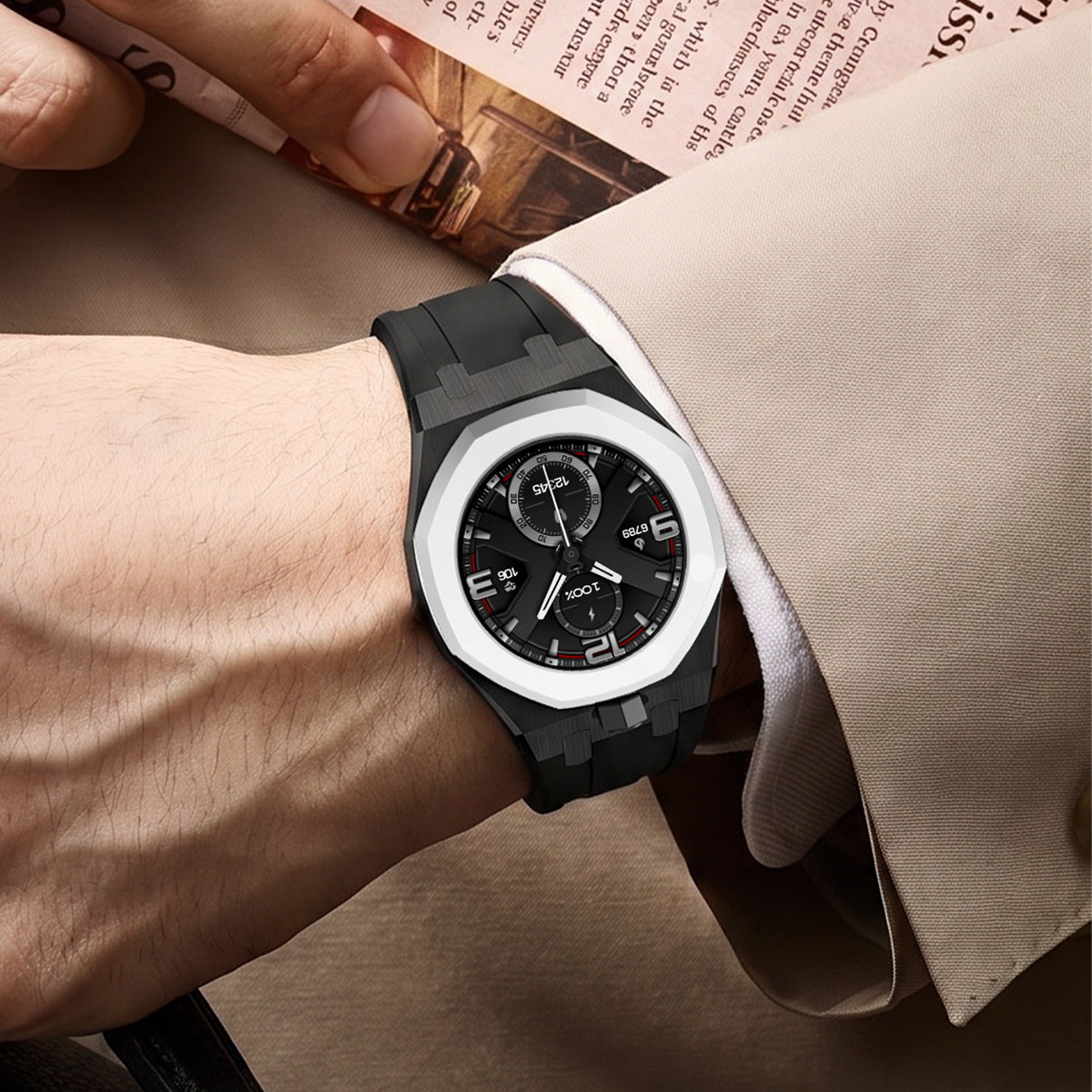 Correa de Goma para Reloj de B - Luxury Watch Rubber Strap reseña y precio