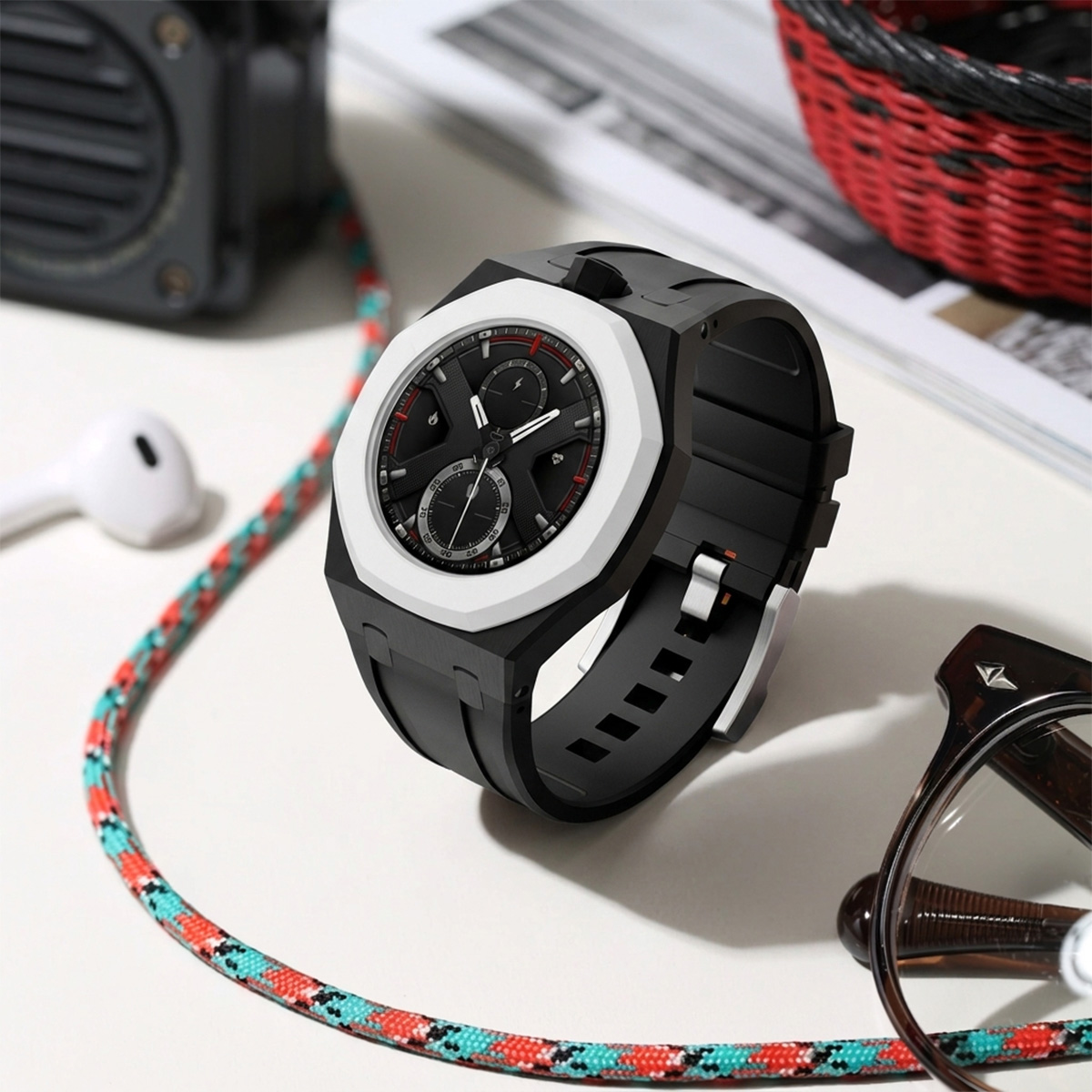 Correa de Goma para Reloj de B - Luxury Watch Rubber Strap reseña y precio