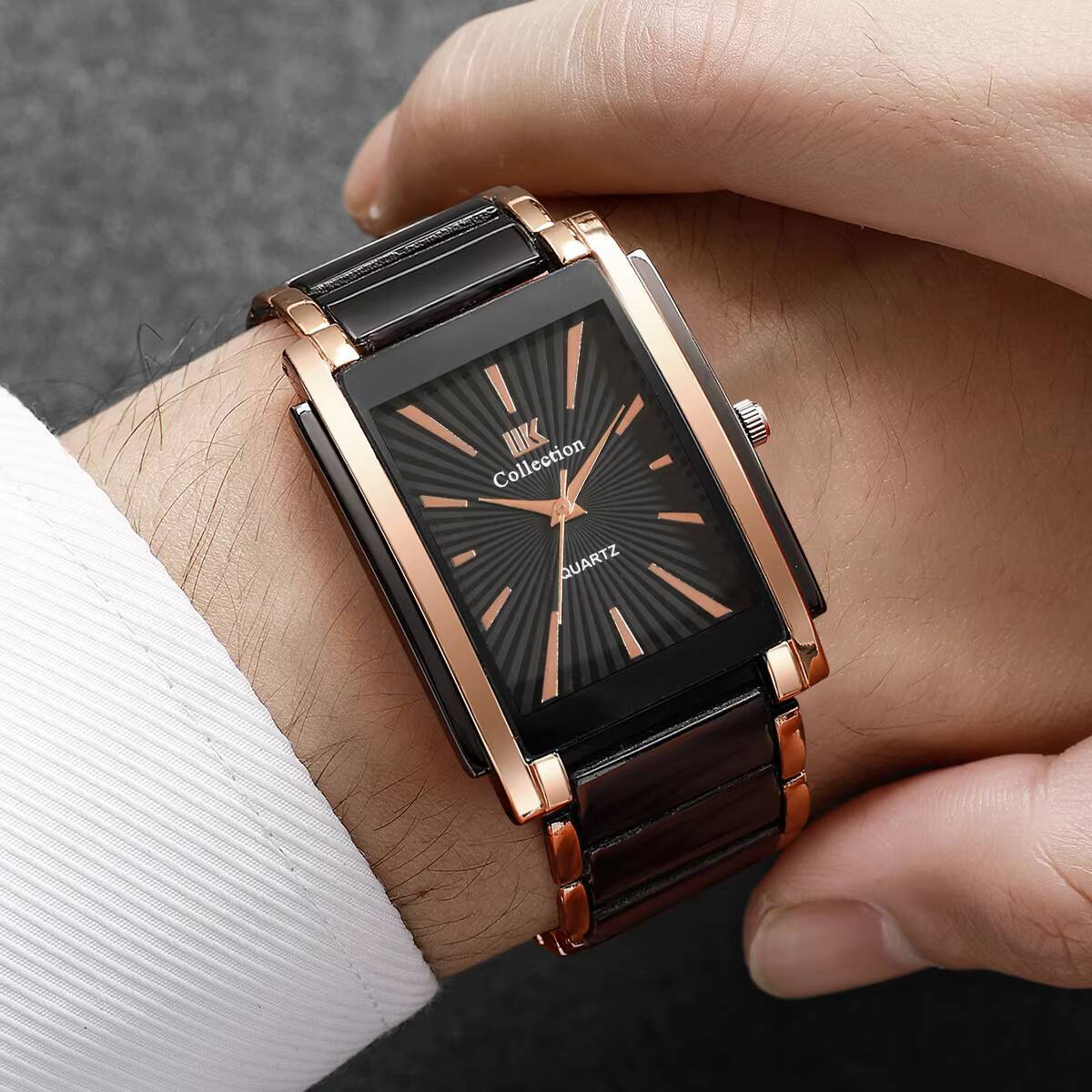 Relojes de negocios rectangula - Luxury Watch Organizer For Men reseña y precio