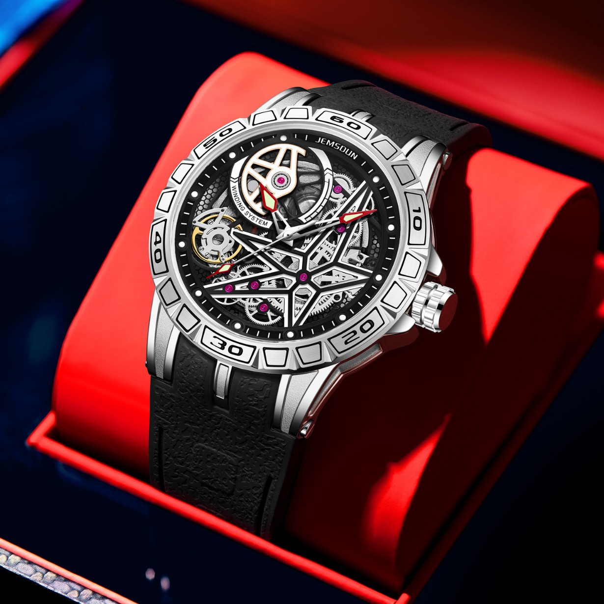 Relojes de Cuarzo 3D Creativos - Luxury Watch Rubber Strap reseña y precio