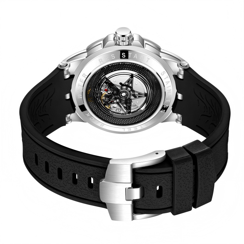 Relojes de Cuarzo 3D Creativos - Luxury Watch Rubber Strap reseña y precio