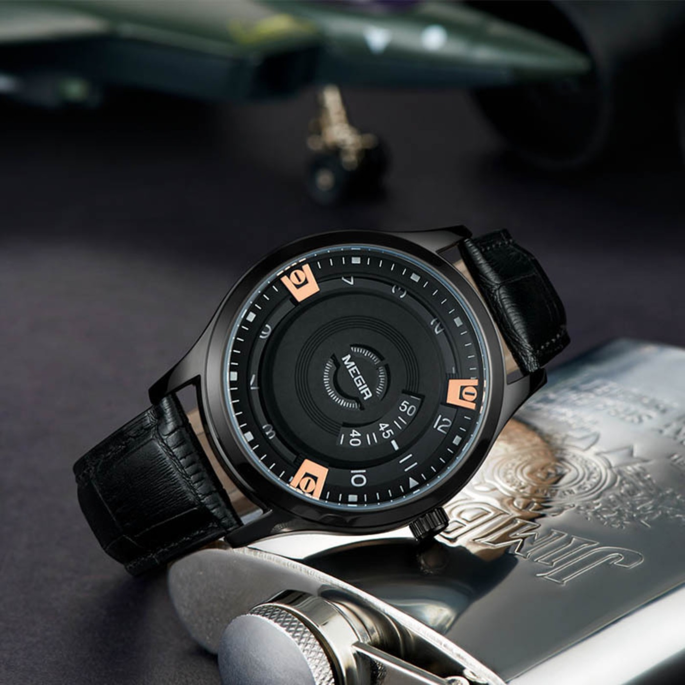 Relojes MEGIR para Hombre, Rel - Luxury Watch With Leather Strap reseña y precio