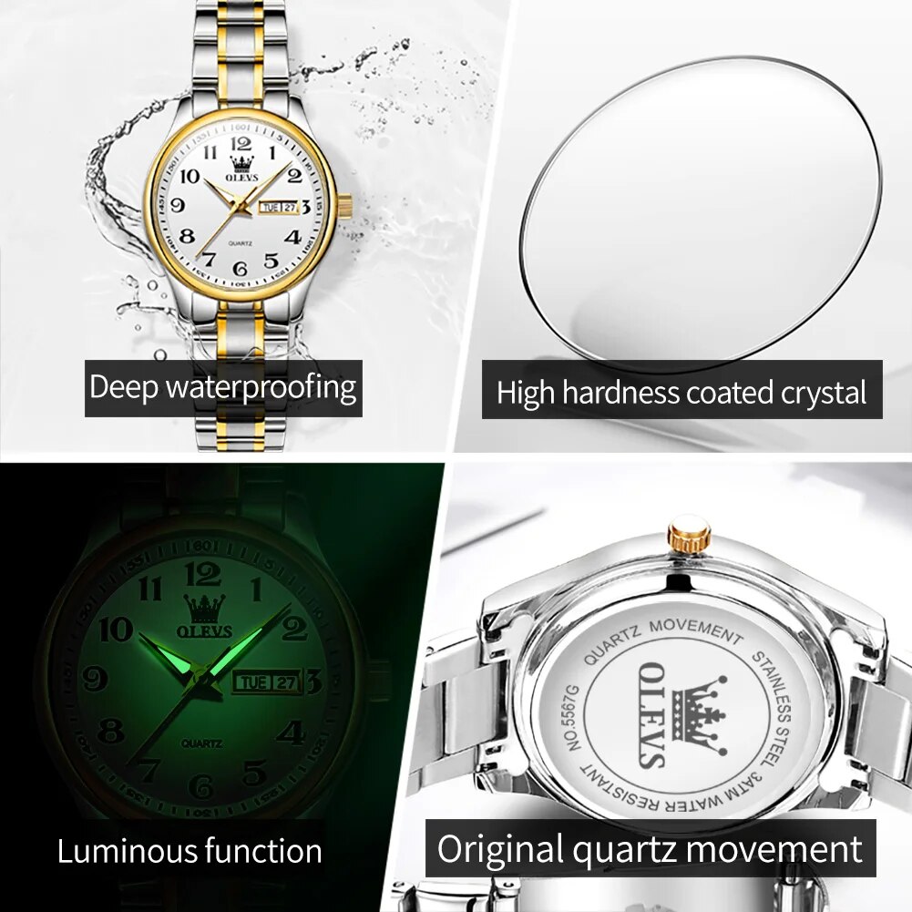 OLEVS 5567 reloj de cuarzo de  - Luxury Watch Cheap reseña y precio