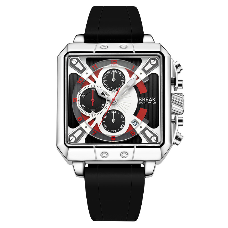 Nuevo reloj de cuarzo con cron - Luxury Watch Rubber Strap reseña y precio