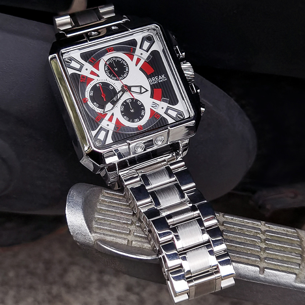 Nuevo reloj de cuarzo con cron - Luxury Watch Rubber Strap reseña y precio