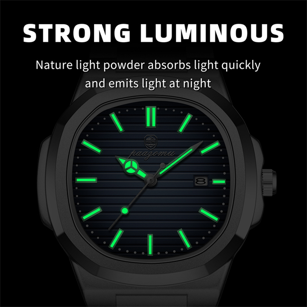 Reloj cuadrado PAAZOMU para ho - Luxury Watch Organizer For Men reseña y precio