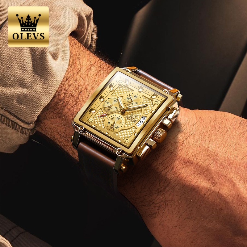 Relojes para hombre de marca O - Luxury Watch With Leather Strap reseña y precio