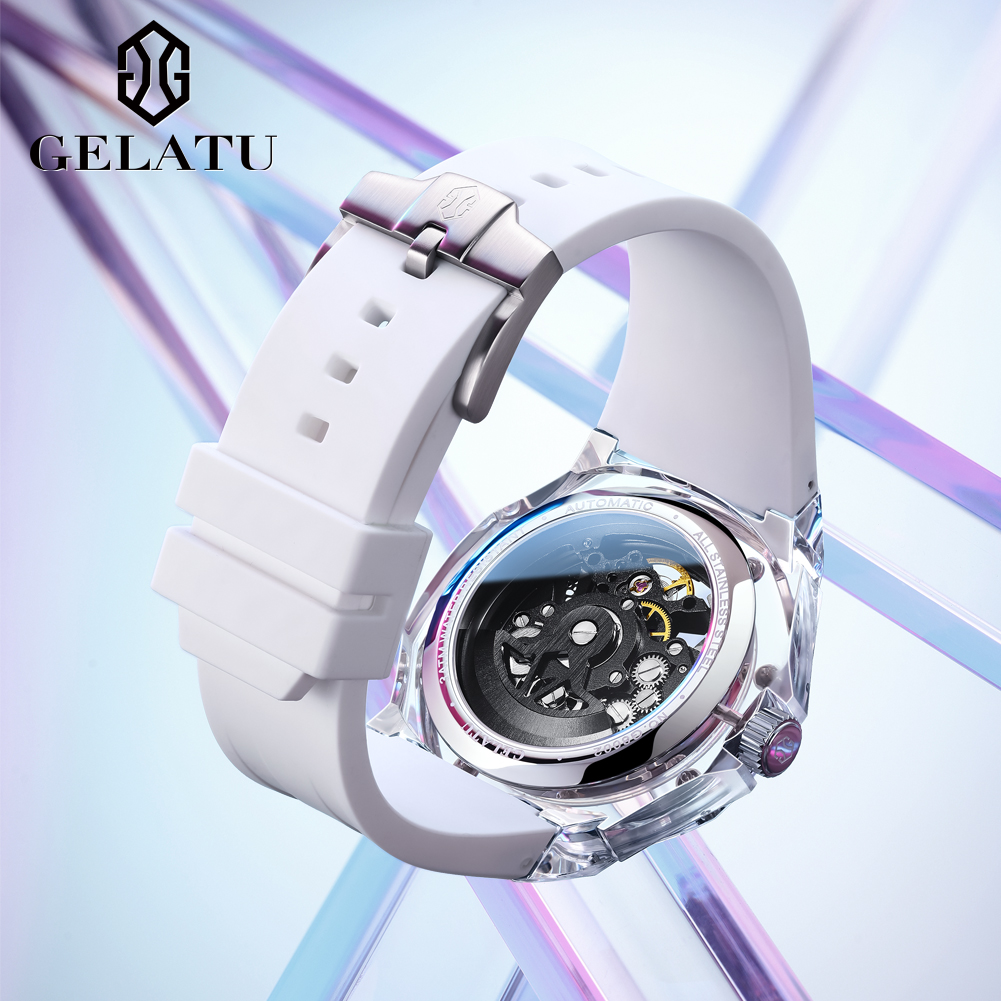 GELATU 8002 reloj mecánico aut - Luxury Watch Rubber Strap reseña y precio