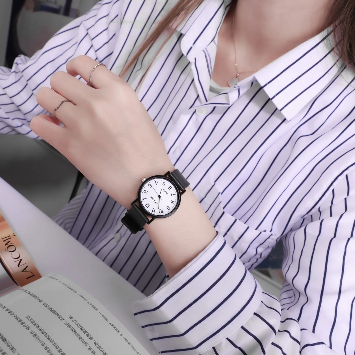 Reloj negro Simple, relojes de - Luxury Watch With Leather Strap reseña y precio