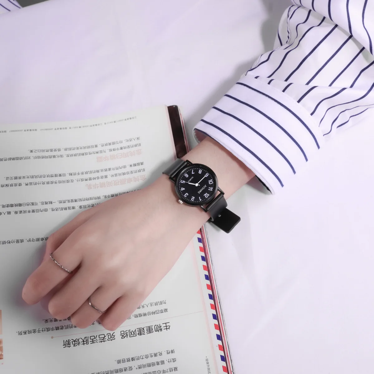 Reloj negro Simple, relojes de - Luxury Watch With Leather Strap reseña y precio